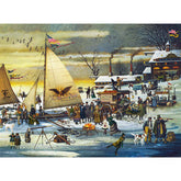 Buffalo 1000pc Puzzle - Charles Wysocki - Ice Riders On the Chesapeake Bay